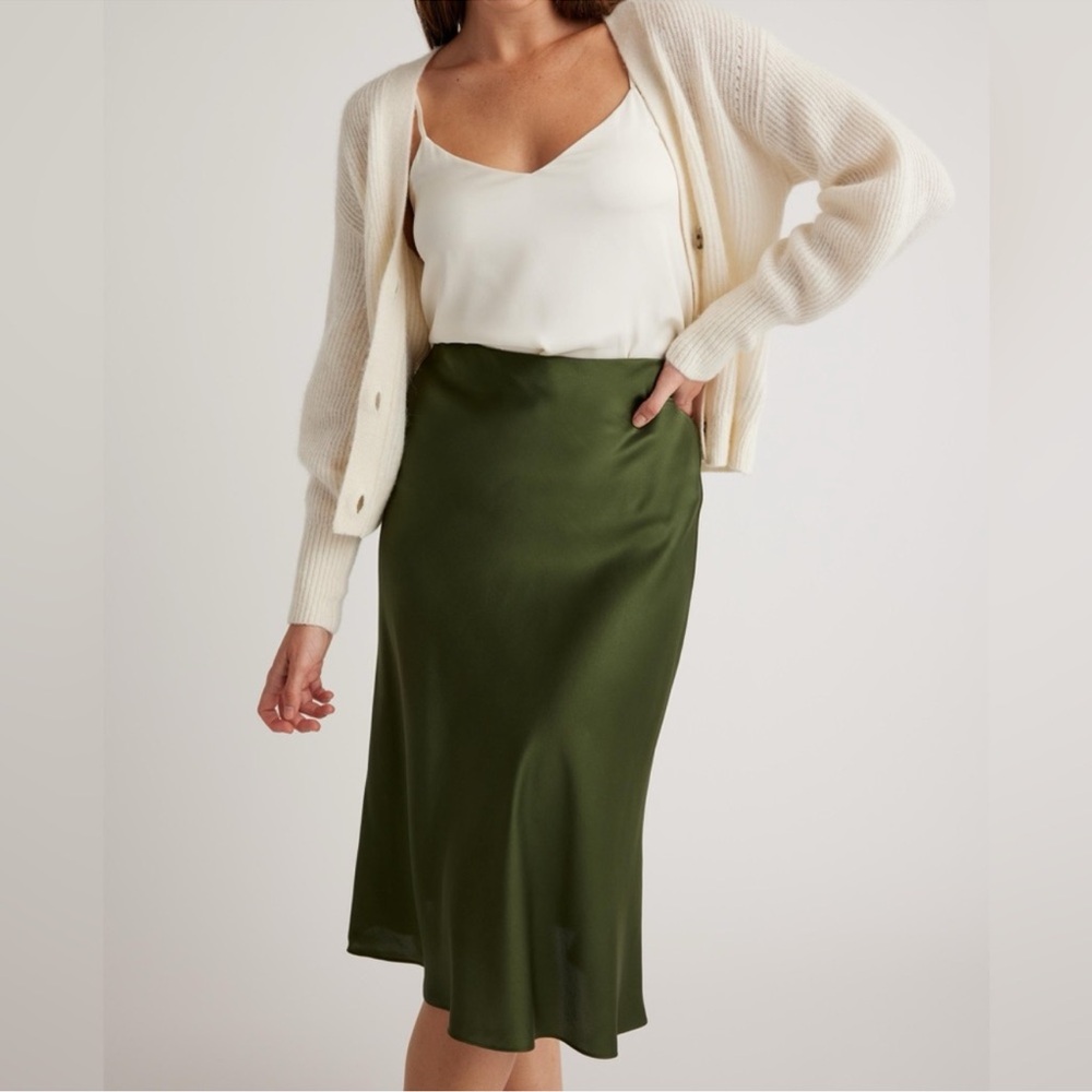 Silk MIDI Skirt